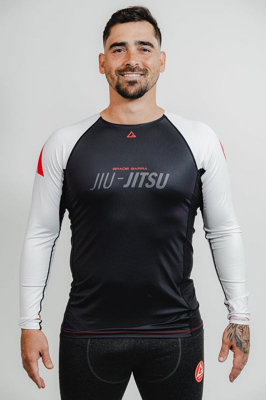 GB Performance L/S Ranked Rashguard by Adidas - White