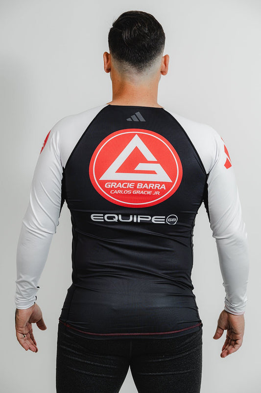 GB Performance L/S Ranked Rashguard by Adidas - White