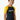 Three-quarter front view of the yellow GB Essentials Youth Ranked Rashguard on a young student, showing the EQUIPE chest print and yellow sleeve.