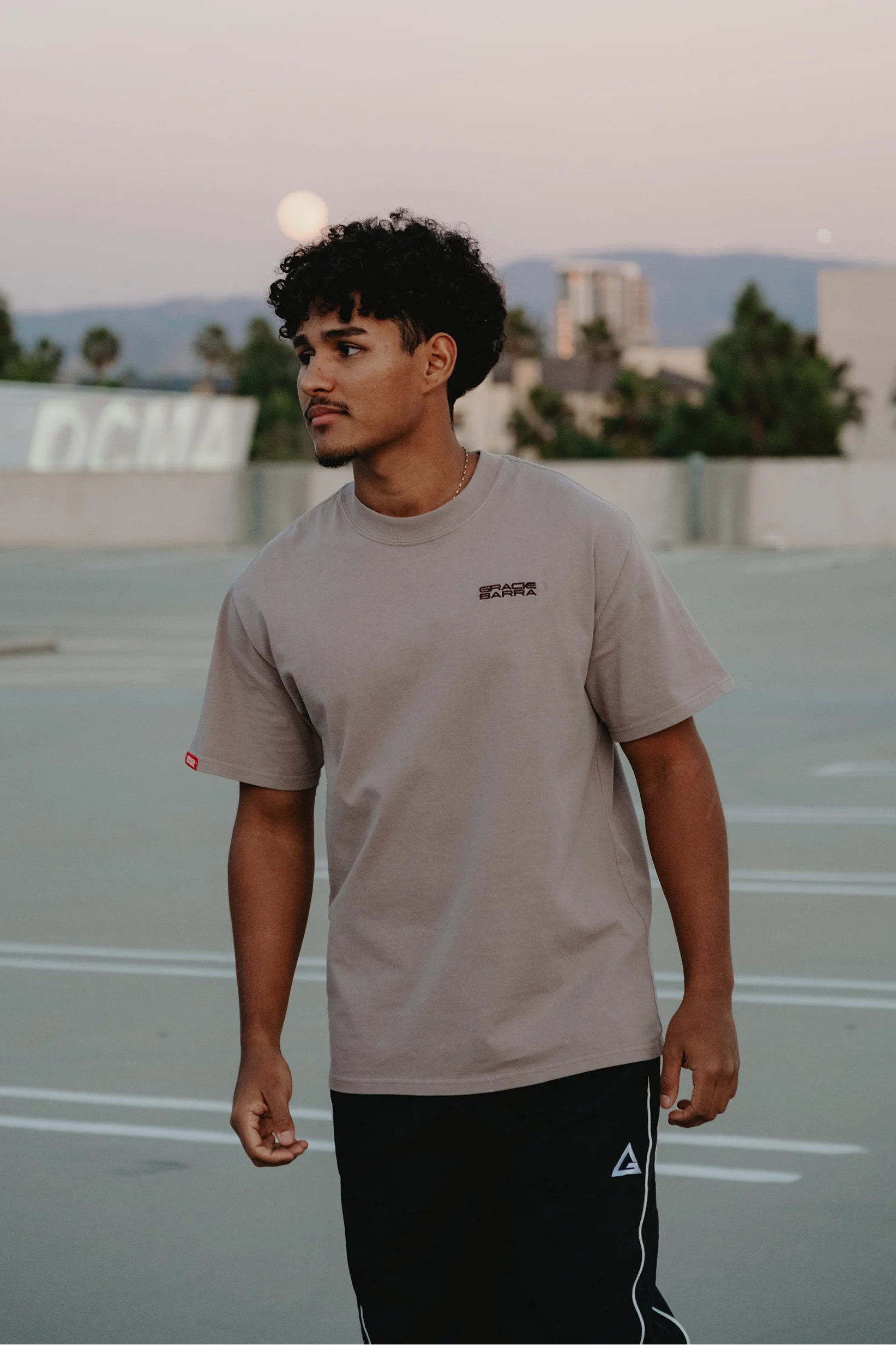 Emblem Tee - Warm Grey
