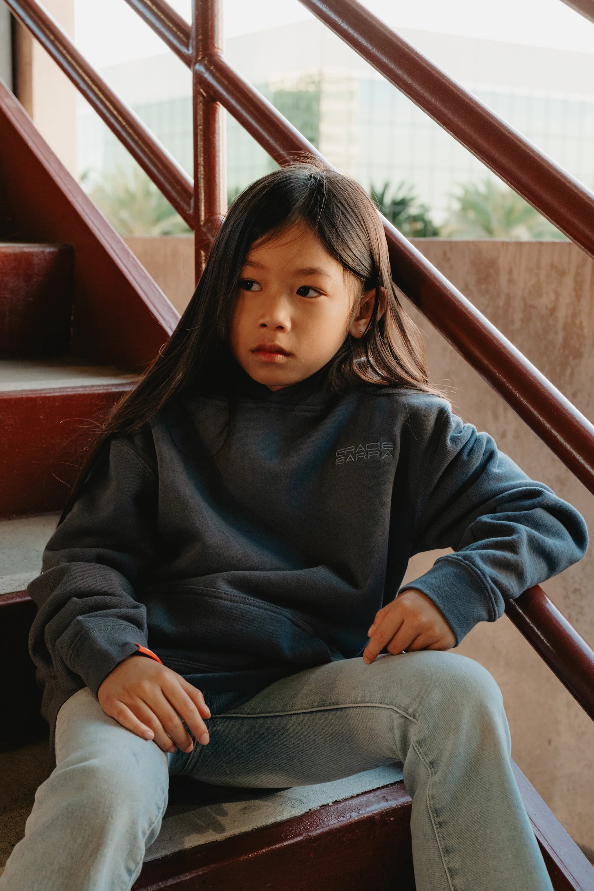Emblem Kids Hoodie - Slate