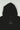 Back view of the black Gracie Barra Emblem women’s hoodie laid flat on a white background, featuring the textured Legacy G emblem with “Jiu-Jitsu” detail centered below the hood.