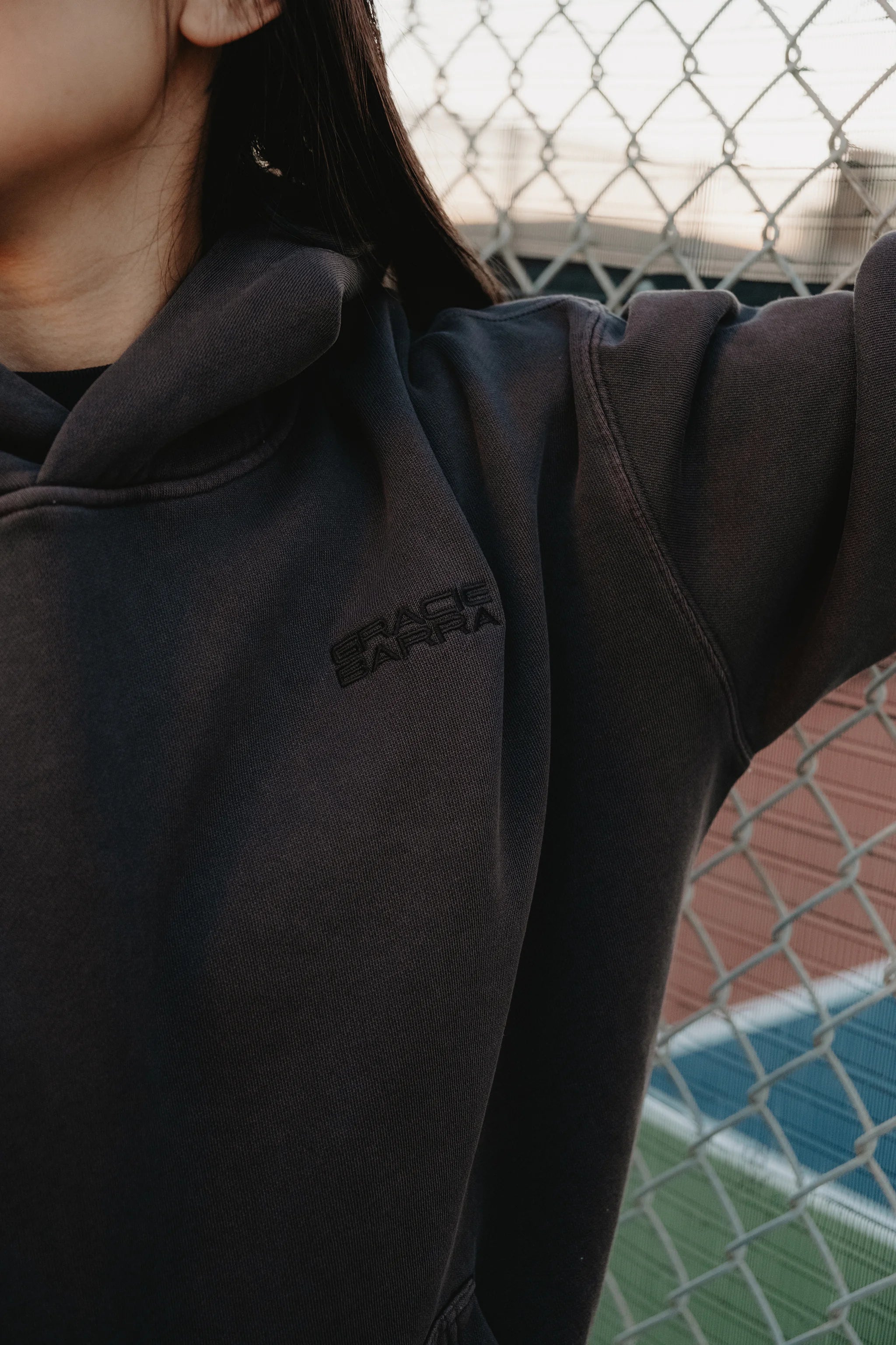 Emblem Womens Hoodie - Black