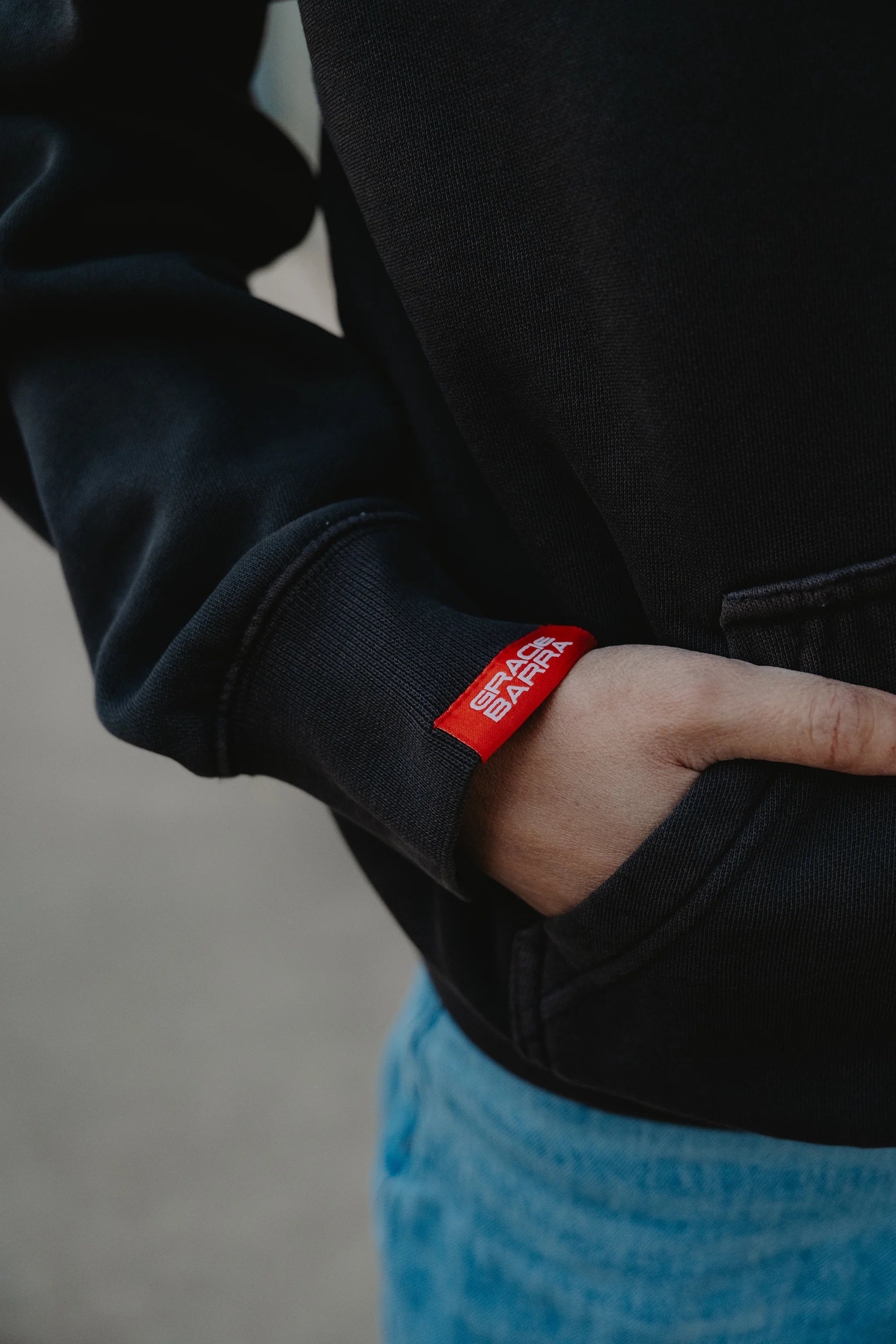 Emblem Womens Hoodie - Black