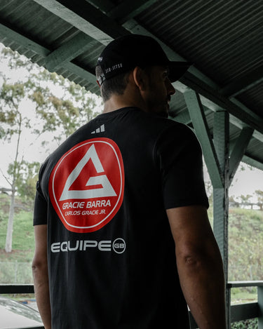 Gracie Barra Equipe Tee by adidas - Black | GB Wear