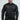 Black Gracie Barra Equipe Warm Up Jacket, front view, with stacked orange Gracie Barra chest logo, full-length zipper and gray EQUIPE sleeve print.