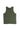 Army Green Flow Men's Tech Tank, flat lay back view, full garment with tonal "JIU-JITSU" wordmark at the upper back.