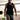 Front view of black tech tank with a scoop neckline, open-arm cut, and the rubberized Red Shield logo on the left chest.