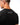 Flow Men's Tech Tee in black, over-the-shoulder back close-up showing the white Brazilian Jiu-Jitsu graphic on the upper back