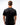 Flow Men's Tech Tee in black, back view on a male model showing the small white Brazilian Jiu-Jitsu graphic high on the upper back