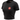 Black Flow Women's Crop Tech Tee, front three-quarter view, with a Red Shield logo on the chest and gold Gracie Barra neck tag.