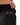 Frame Women's Short in black, back close-up showing the white Brazilian Jiu-Jitsu graphic above the back pocket, with a hand lifting the tee hem