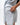 Frame Women's Short in light grey, close-up of a hand opening the zippered back pocket and side hem vent, white Gracie Barra Stacked logo partly in frame