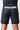 Man wearing black GB Essentials velcroless training shorts, rear view with EQUIPE printed in white across the back and an elasticated waistband