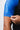 Close-up of the blue sleeve hem with Gracie Barra print, showing the longer sleeve length and stretch fit