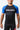 Man wearing the GB Essentials Ranked Rashguard in Blue - front view showing the Equipe chest print and blue raglan sleeves