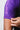 Close-up of the purple short sleeve on the GB Essentials Ranked Rashguard, showing the tonal Gracie Barra sleeve print and red stitched cuff hem