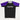 GB Essentials Women’s Rashguard in purple colorway, front layflat view with black body, purple sleeves, and EQUIPE Gracie Barra wordmark across the chest, finished with red stitching details.