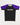 GB Essentials Women’s Rashguard in purple colorway, front layflat view with black body, purple sleeves, and EQUIPE Gracie Barra wordmark across the chest, finished with red stitching details.