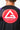 Close-up of the red Gracie Barra Carlos Gracie Jr. circle logo printed on the back of the GB Essentials Ranked Rashguard in purple