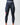 Front view of the black GB Essentials Womens Compression Pants showing the high waistband, tapered full-length fit, and red Barra Shield patch.