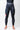 Front view of the black GB Essentials Womens Compression Pants showing the high waistband, tapered full-length fit, and red Barra Shield patch.