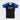 GB Essentials Womens Ranked Rashguard in blue, front flat lay showing black body with blue raglan sleeves and white EQUIPE chest logo