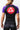 Woman wearing the GB Essentials Womens Ranked Rashguard in purple, back view showing large red Gracie Barra Carlos Gracie Jr logo