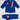 Blue GBK Lite Ripstop kids’ kimono set with Red Shield patches, front view.