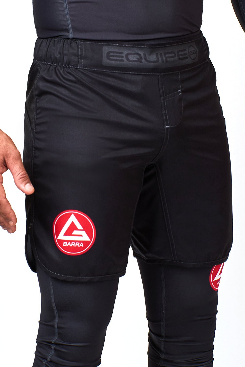 GB Edition Mens Velcroless Training Shorts - Black