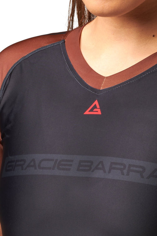 GB Edition S/S Womens Ranked Rashguard - Brown