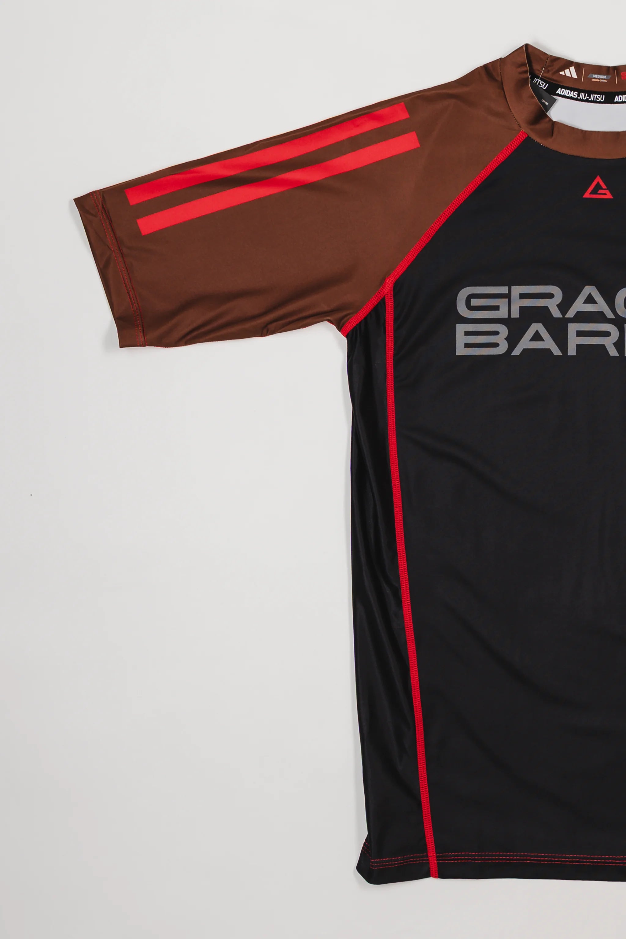 III Stripes Ranked Rashguard by adidas - Brown