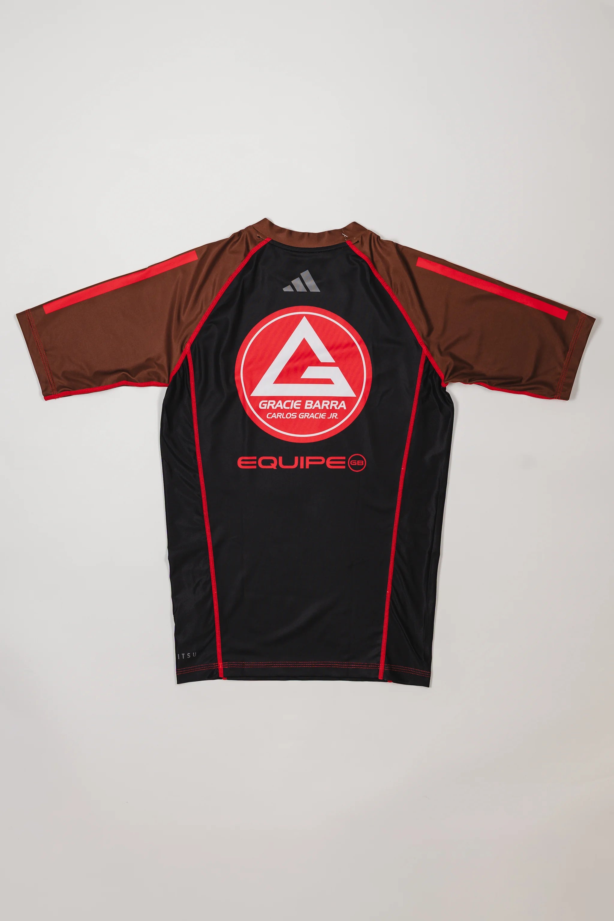 III Stripes Ranked Rashguard by adidas - Brown