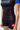 Mesh side and hem panel with Jiu-Jitsu print and red flatlock stitching on the blue III Stripes Womens Ranked Rashguard by adidas