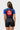 Back of the blue III Stripes Womens Ranked Rashguard by adidas with the red Barra Shield, EQUIPE GB print and adidas badge logo