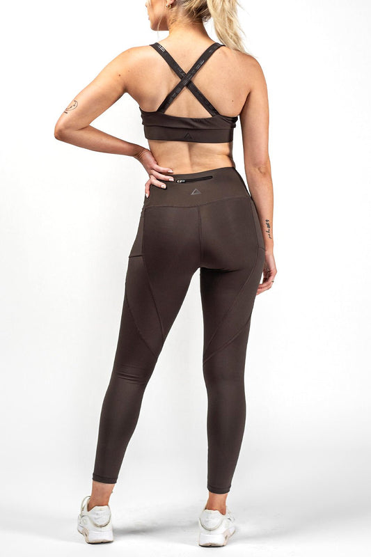 GB Elevate High Waist Leggings - Brown