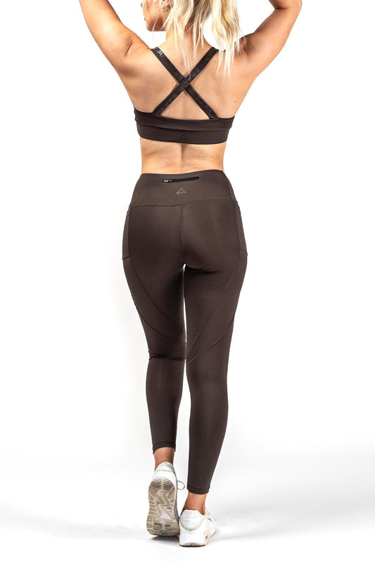 GB Elevate High Waist Leggings - Brown