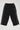 Back view of black Legacy Kids Windrunner pants with white side piping and elastic waistband, photographed flat on a light studio background.