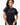 Legacy Womens Active Tee in black, front view on model with hands at the hem, crew neckline and white Legacy G chest logo.