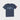 Navy Living Legacy Boxy Kids Tee with arched light blue Jiu-Jitsu print and white stacked Gracie Barra wordmark, red sleeve tab, front view.