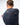 Lutador Mens Active Longsleeve Tee in navy, angled back view on model showing the gold Legacy G and Jiu-Jitsu back graphic and shoulder seams.