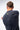 Lutador Mens Active Longsleeve Tee in navy, angled back view on model showing the gold Legacy G and Jiu-Jitsu back graphic and shoulder seams.