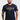 Navy Gracie Barra Lutador mens tee, front view with the gold LUTADOR chest print, Gracie Barra line above, and white Equipe GB badge below.