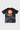 Back of the black Gracie Barra Proximity Training Tee with the red Barra Shield patch and white Equipe print on gray panels