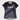 Black Gracie Barra Proximity womens training tee, front layflat, with white Gracie Barra chest print, gray diagonal panels, and a Legacy G triangle.