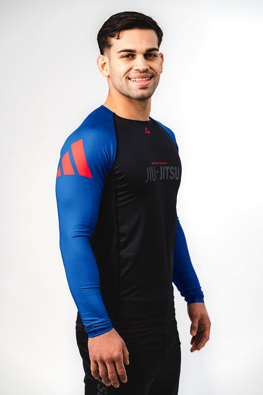 GB Performance L/S Ranked Rashguard by Adidas - Blue