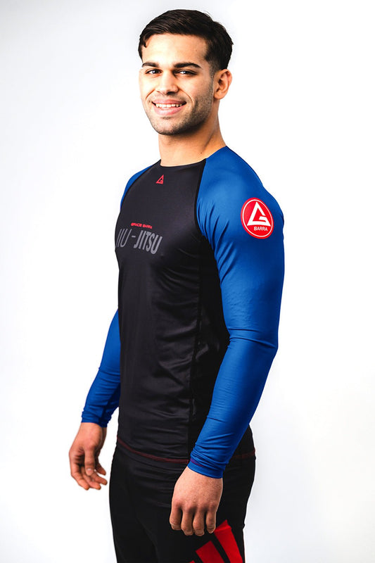 GB Performance L/S Ranked Rashguard by Adidas - Blue