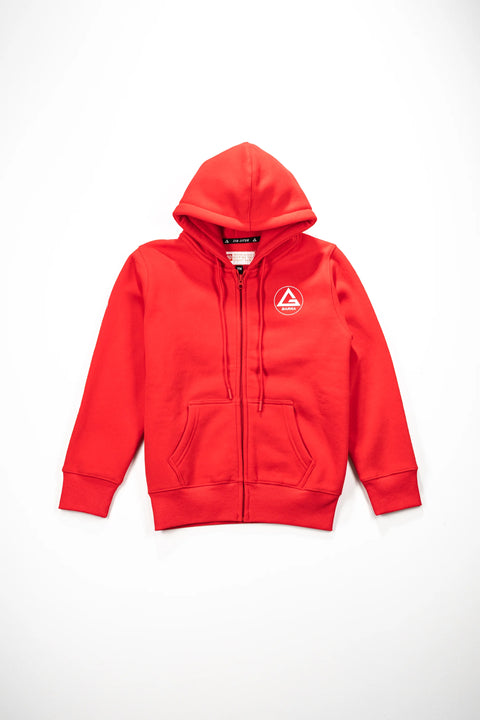 40 Years Competition Team Kids Zip Hoodie – Red | Gracie Barra 40 Years Competition Team Kids Zip Hoodie – Red | Gracie Barra