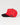 Side view of the Red Comp Team Cap showing the black brim, GB Red crown, and woven JIU-JITSU label above the side seam.