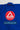 Close-up of back panel on blue Ripstop Lite Men’s BJJ kimono by adidas and Gracie Barra, showing large Red Shield patch above “Equipe GB” embroidery in blue.